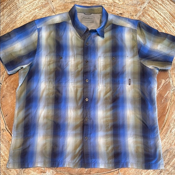 Eddie Bauer Other - EDDIE BAUER Blue and Green Plaid Men's Shirt, ECLECTIC GRANDPA, XL